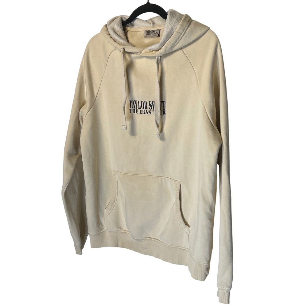 Taylor Swift The Eras Tour Hoodie Cream Beige Graphic Concert Merch Small